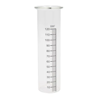 Abbildung von mucHome Regenmesser Ersatzglas mit Skala Niederschlagsmesser für Wassermengenmesser Wetterstationen in l/m² Ersatz Zylinder Messglas Glaszylinder
