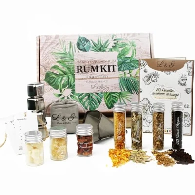 Abbildung von L&amp;G® Personalisiertes Rum Gewürz Entdeckungsset exklusive DIY Box für Männer/Frauen, originelle Geschenkidee zu Weihnachten, Geburtstag, Valentinstag, unvergessliches Zuhause Erlebnis