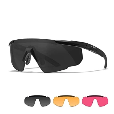 Abbildung von Wiley X Saber Advanced Schießbrille &amp; Sportbrille Herren Perfekt als Laufbrille Fahrradbrille MTB Brille │ 100% UVA/UVB Schutz Ideal bei Outdoor Aktivitäten Airsoft Rennrad Schießen