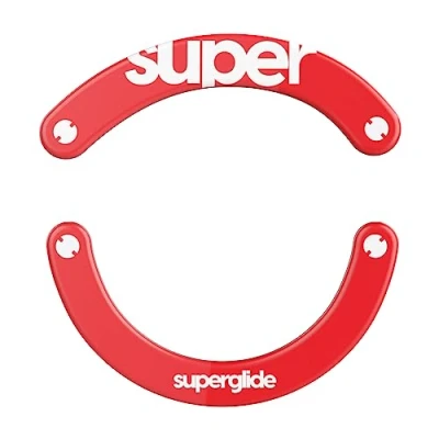 Abbildung von Superglide2 Mausfüße mit kontrollierbarer Geschwindigkeit, strukturierte Oberfläche, glatte und langlebige Sohle für Logitech G703 / G603 G403, Rot