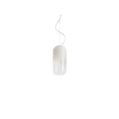 Abbildung von Artemide Gople Mini Hängeleuchte weiß/silber