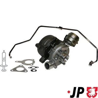 Abbildung von JP GROUP 1117801310 Turbolader Abgasturbolader inkl. Dichtungssatz, mit Ölzulaufleitung AUDI: A4 B7 Avant, B6 B5 Limousine