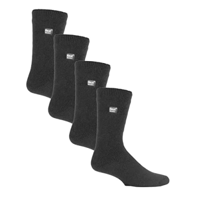 Abbildung von HEAT HOLDERS Ultra Lite Herren 4er Pack Thermosocken für Winter Socken mit Innenfleece (39 45, Holzkohle)