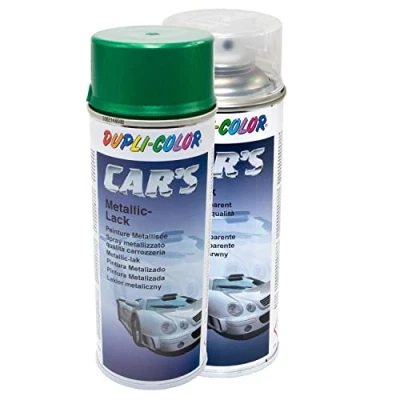 Abbildung von Lackspray Spraydose Cars Dupli Color 706851 grün lindgrün metallic 400 ml + Klarlack 385858