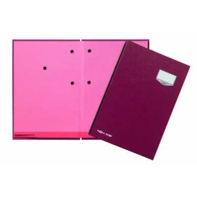 Abbildung von Pagna 24202 01 Unterschriftsmappe, 20 teilig mit ECO Einband, rosa Löschkarton rot