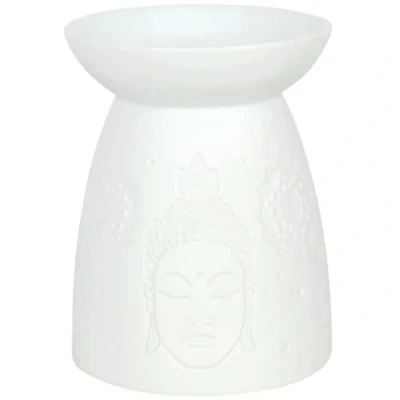 Abbildung von Something Different Eleganter weißer Keramik Buddha Gesichtsbrenner, 12,5 x 9,5 cm (1 Stück),