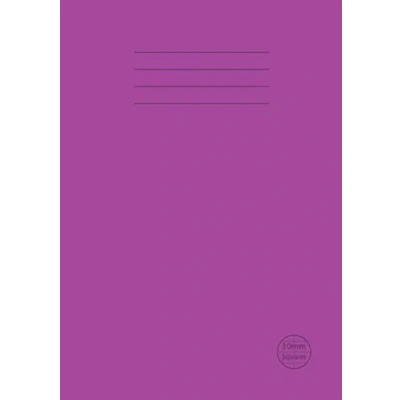 Abbildung von A5 10mm Squared Exercise Book: Squares/Quad/Grid Ruled Paper Notebook School Maths Books (1cm) for Kids/ Children, 100 Pages A5, 90gsm, Purple Cover