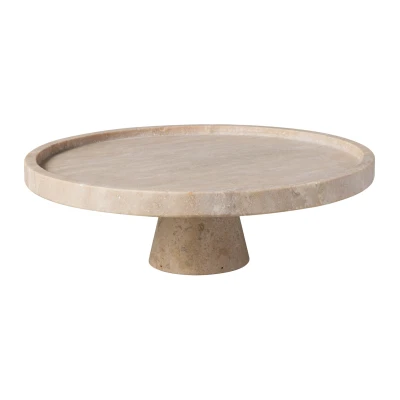 Abbildung von Villeroy &amp; Boch Manufacture Travertine Servierschale mit Fuß 28x10cm