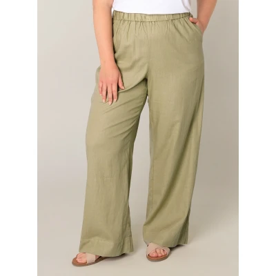 Abbildung von Base Level Curvy Leinenhose Yula
