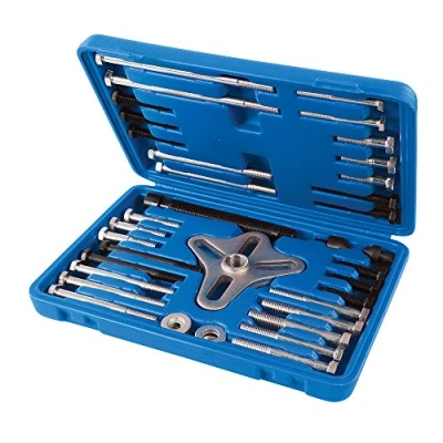 Abbildung von Silverline 515011 Jochabzieher mit Zubehör, Silber, 4093 mm, 46 Teilig Satz