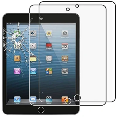 Abbildung von ebestStar {2 Stück) Panzer Schutz Glas für iPad 4 Retina, 3, 2, 3D Displayschutz, 9H gehärte Glas, Abgerundete, Blasenfrei