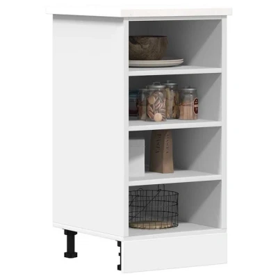 Abbildung von vidaXL Unterschrank Weiß 40x44,5x81,5 cm Holzwerkstoff, Küchenschrank, Schrank Küche, Küchenmöbel, Küchenzeile, Standschrank Küche