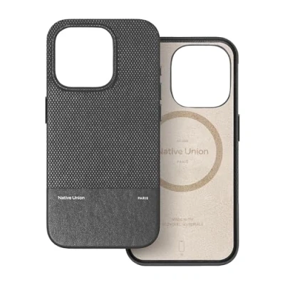 Abbildung von Native Union (Re Classic Case 3.0 MagSafe kompatibel mit integrierten Magneten Widerstandsfähige &amp; recycelte Materialien Ultrahaltbar 6ft / 1,8m Sturzschutz für iPhone 16 (Schwarz)