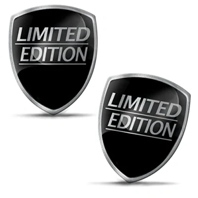 Abbildung von SkinoEu 2 x Aufkleber 3D Gel Silikon Limited Edition Silber Stickers Autoaufkleber Auto Motorrad Fahrrad Fenster Telefon Laptop PC Tablet Tür KS 93