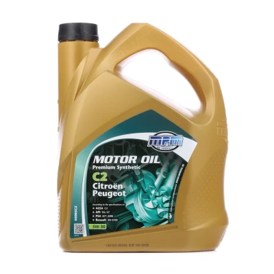 Abbildung von Mpm Premium Synthetic C2 CITROËN / PEUGEOT 5W 30 5l Motoröl 05005C2 RENAULT: CLIO 3, TWINGO 2, MEGANE 3 Grandtour, PEUGEOT: 206 Schrägheck