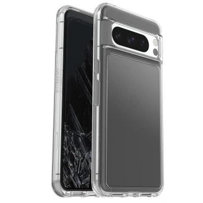 Abbildung von OtterBox Symmetry Clear Hülle für Google Pixel 8 Pro, sturzsicher, schützende Hülle, 3x getestet nach Militärstandard, Transparent