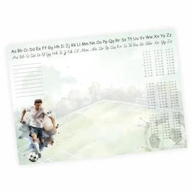 Abbildung von nikima Schreibtischunterlage A3 Fußball mit kleinem 1x1