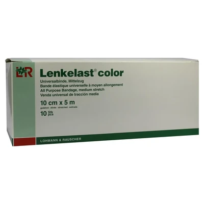 Abbildung von Lenkelast Color Mittelzugbinde, 10 cm x 5 m, rot St