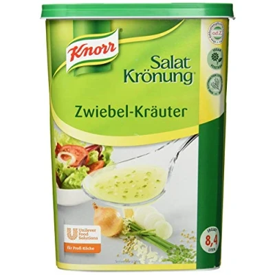 Abbildung von Knorr Salatkrönung Zwiebel Kräuter Dressing (Trockenmischung für klare Salatdressings mit ausgesuchten Kräutern, Gewürzen und Zwiebel) 1er Pack (1 x 1 kg)