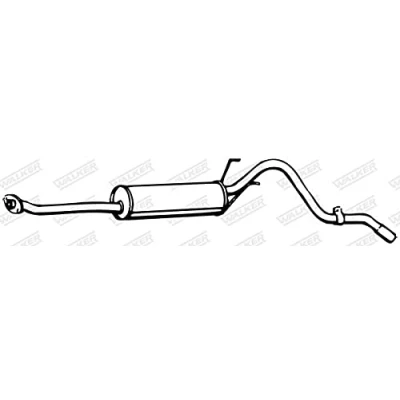 Abbildung von WALKER 16772 Endschalldämpfer 2250 ohne Anbauteile TOYOTA: HILUX 5 Pick up, VOLKSWAGEN: Taro