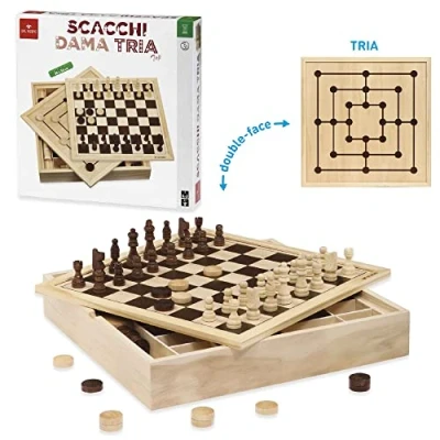 Abbildung von Brettspiel Dal Negro Chess Checkers Tria Top