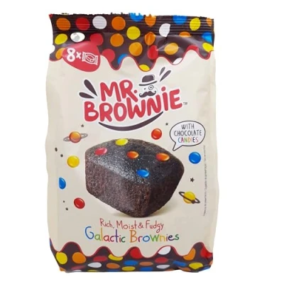 Abbildung von Mr. Brownie 2 x 200g Galactic Brownies Mit Belgischer Schokolade 8 Pro Packung Köstliches Feingebäck Vorteilspackung