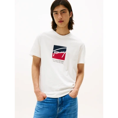 Abbildung von Tommy Jeans DNA TEE Tshirt print, Herren, Größe: 50, Ecru