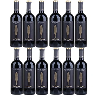Abbildung von La Piuma Montepulciano d&#039;Abruzzo DOC Rotwein Wein trocken Italien (12 Flaschen)
