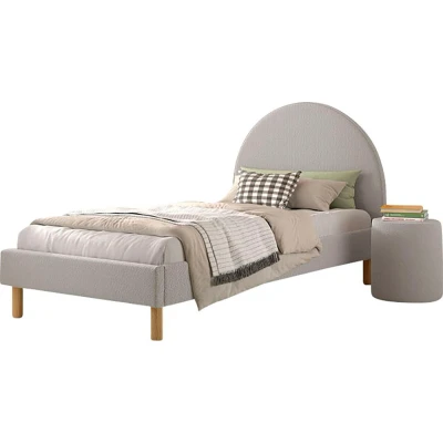 Abbildung von Vipack Schlafzimmer Set &quot;Polsterbett Moon&quot;, (Made in Europe), LF 90x200 cm, inkl. Lattenrost, Bouclé Stoff bezogen, wahlw. 4 Farben