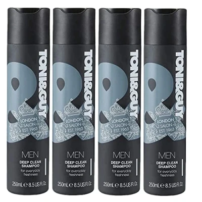 Abbildung von 6x Toni &amp; Guy Men Deep Clean Tiefenreinigendes Shampoo mit Kohleextrakt,250ml (6er Pack)