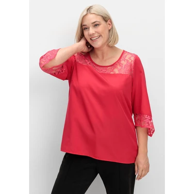 Abbildung von Sheego Bluse, Damen, Größe: 40, Rot