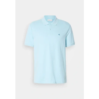 Abbildung von Calvin Klein Jeans Herren SS Monogram Pique Polo LV040EM269 Polos, Blau (Stratosphere), S, S