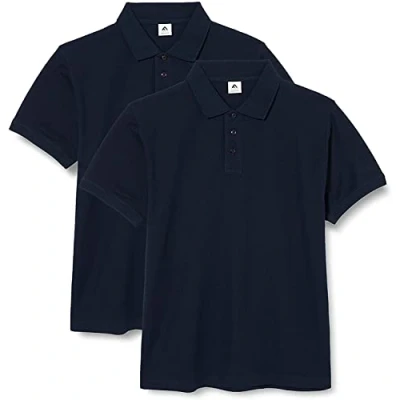 Abbildung von FM London (2er Pack) Herren Poloshirt taillierte Polohemden aus Baumwollstretch