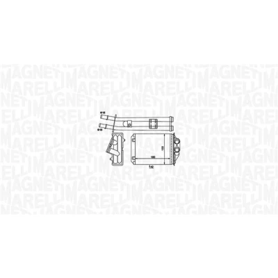 Abbildung von MAGNETI MARELLI 350218491000 Wärmetauscher FIAT: Panda II Schrägheck, 500 C Cabrio, FORD: KA Schrägheck