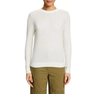 Abbildung von Esprit 3D Optic BOAT Strickpullover, Damen, Größe: 38, Ice
