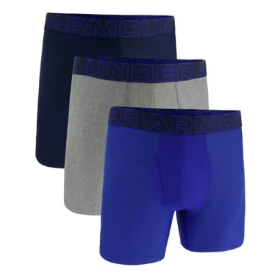 Abbildung von Under Armour Herren Tech Performance Boxershorts im 3er Pack, 15 cm Beinlänge atmungsaktiv, feuchtigkeitsableitend, weiches Tragegefühl, ganztägiger Komfort
