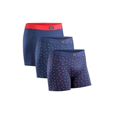 Abbildung von Danish Endurance Classic 3 PACK Panties, Herren, Größe: XXL, Multicolor (blue red, logo blue, red)