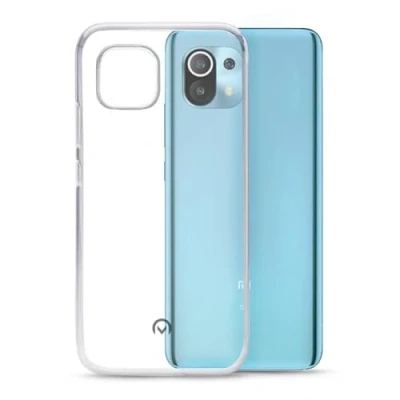 Abbildung von TPU Hülle kompatibel mit Xiaomi Mi 11 Transparent Clear Case Schutz Handy Tasche Silikon mungoo Displayputztuch