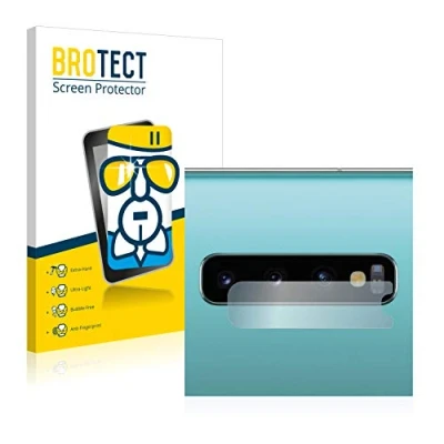 Abbildung von BROTECT Schutzglas für Samsung Galaxy S10 Plus (NUR Kameraschutz) Schutzfolie Panzer Folie Glas [Extrem Kratzfest 9H, Anti Fingerprint,