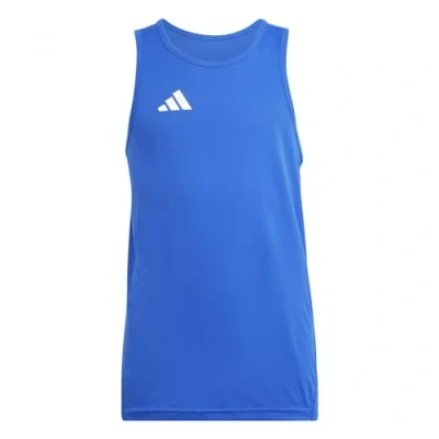 Abbildung von adidas Jungen Adizero Team Singlet Kids, White/Black, 11 12 Years