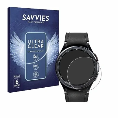 Abbildung von Savvies 6 Stück Schutzfolie für Samsung Galaxy Watch Classic (43 mm) Displayschutz Folie Ultra Transparent