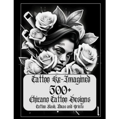 Abbildung von Tattoo Re Imagined Volume 1, 500+ Chicano Designs, Flash, and Ideas: designs flashes ideas that will inspire your next Black Gray