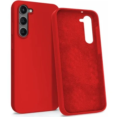 Abbildung von MyGadget Hülle für Samsung Galaxy S23 Plus Gummierte Handyhülle [ 3 Layer Struktur ] Schutzhülle mit Soft Inlay &amp; Hardcase Cover außen Rot