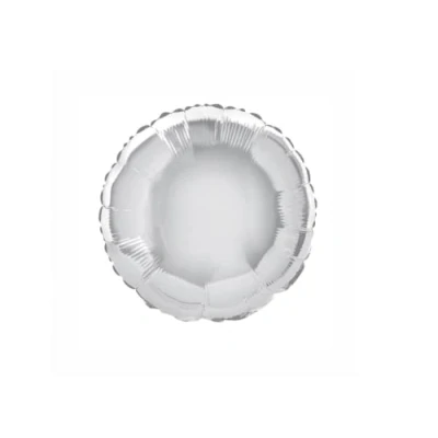 Abbildung von Folienballon um silberne Metallic 45 cm