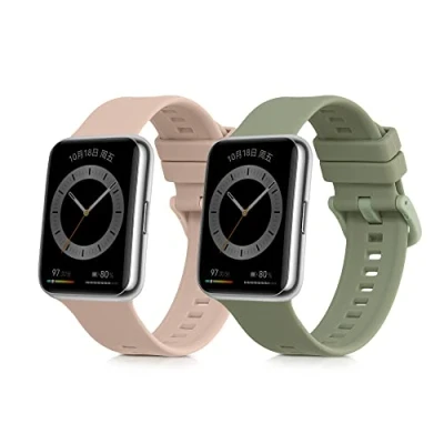 Abbildung von kwmobile Uhrenarmband 2x Sportarmband für Huawei Watch Fit 2, Armband TPU Silikon Set Fitnesstracker