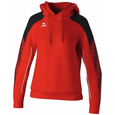 Abbildung von Erima Damen EVO STAR Kapuzenpullover (1072423), rot/schwarz, 44