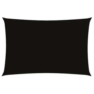 Abbildung von vidaXL Sonnensegel Wasserfest Sonnenschutz Windschutz Sonnendach UV Schutz Garten Terrasse Balkon Oxford Gewebe Rechteckig 2x4m Schwarz