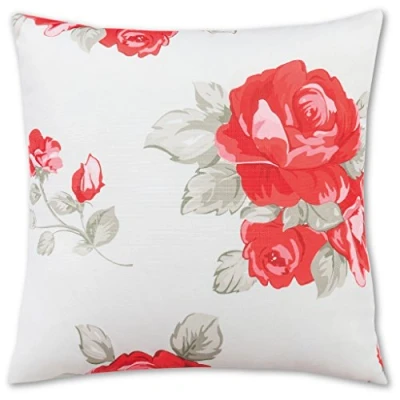 Abbildung von Arsvita Kissenhülle Rose 50x50 cm, Kissenbezug Dekokissen, Bezug mit Reißverschluss, Ideal für Deko Kissen Sofakissen Schlafkissen