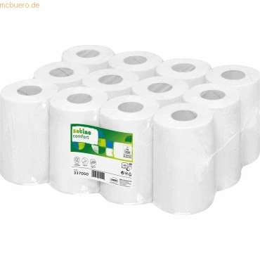 Abbildung von Satino Handtuchrolle 317050 20x35cm 120m 1 lagig hochweiß RC 12 Stück
