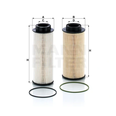 Abbildung von MANN FILTER PU 10 016 2 z Kraftstofffilter Filtereinsatz mit Dichtung SCANIA: P,G,R,T series